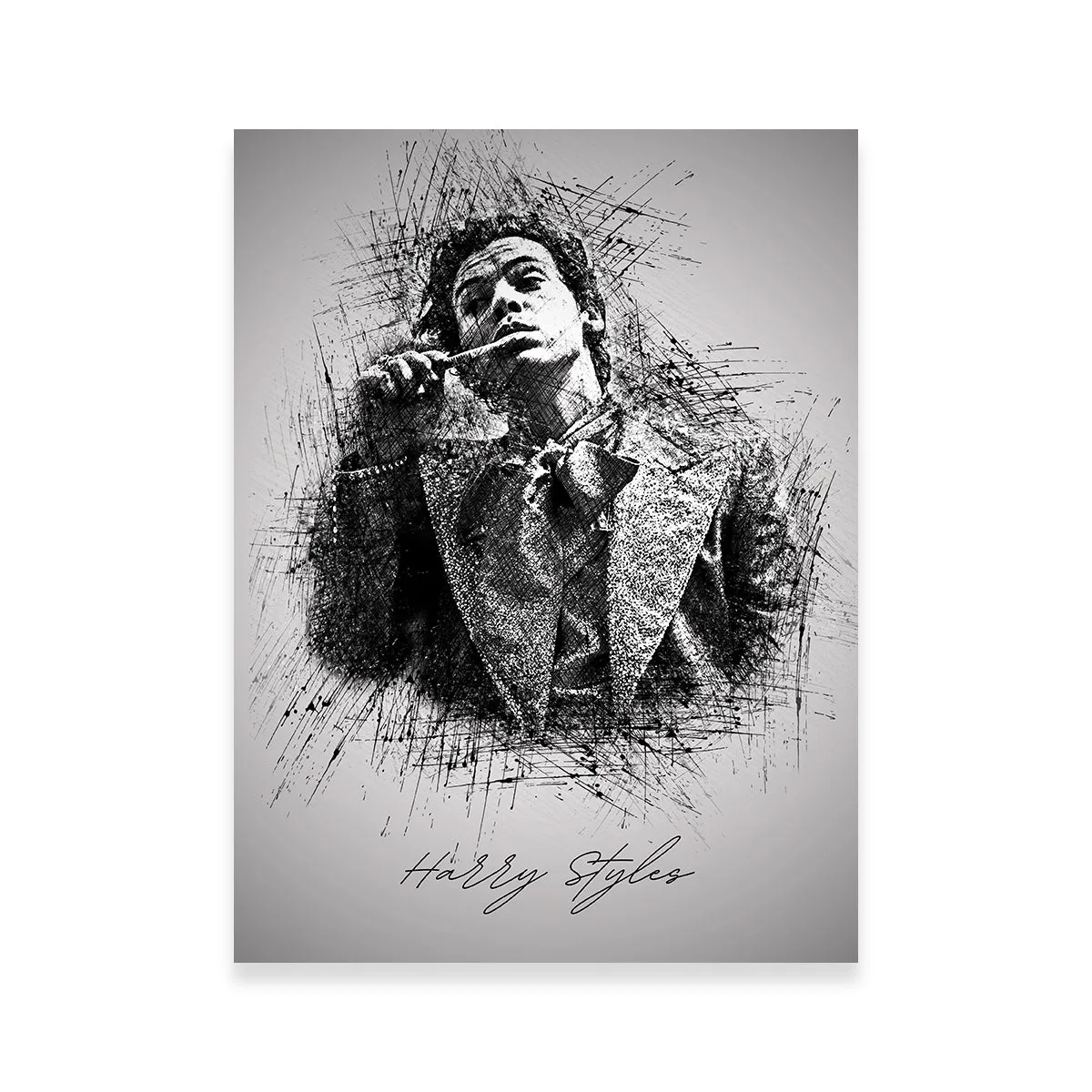 Harry Styles Brushing Wall Art