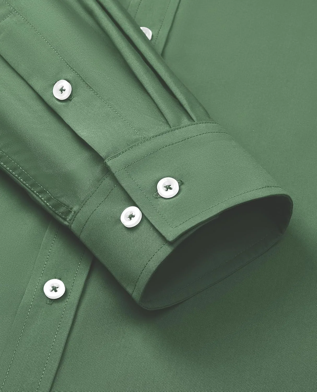 Mens Dress Shirts Wrinkle Free Dress Shirts for Men Long Sleeve Button Down Shirts Banded Collar Shirts