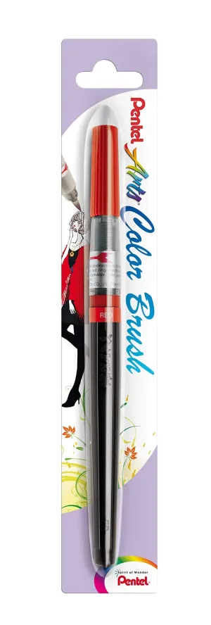 Pental Color Brush in Blister Pack Red