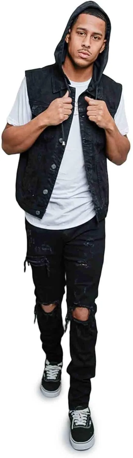 Rocker Denim Jean Vest Jacket