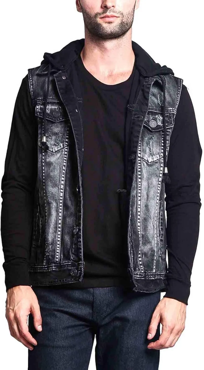Rocker Denim Jean Vest Jacket