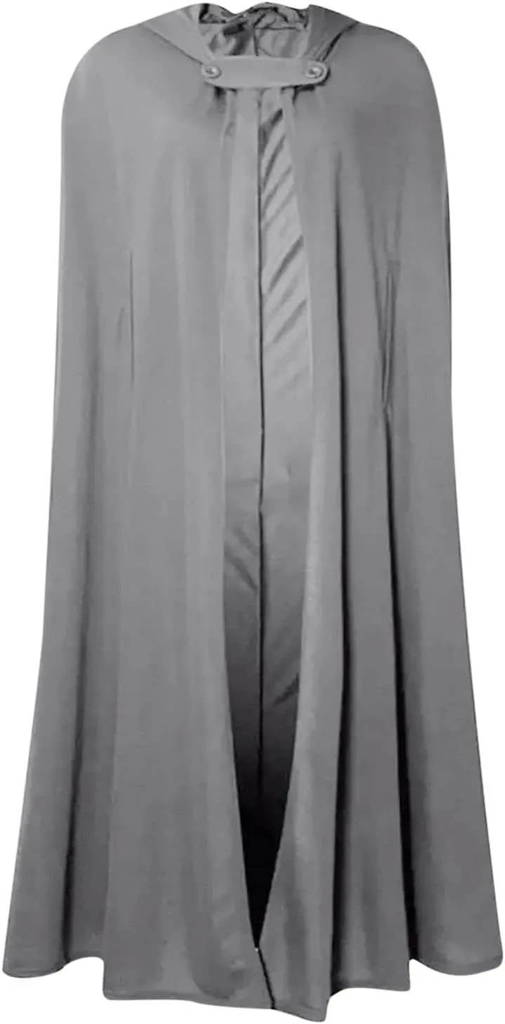 tuduoms Women's Winter Hooded Cape Trench Coat Wool Blend Long Cape Poncho Renaissance Witch Cosplay Cape Halloween Costumes